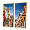 thumbnail image 3 of Designart "Tones Fontanas Italy Terracotta wall art X" Italy Framed Wall Art Set Of 2 - Peach Landscapes Framed Wall Art Set Of 2, 3 of 7