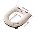 thumbnail image 3 of Thickened Toilet Seat Cushion, Sitting Toilet Cover, Warm Version, Washable, Lint Material, Zippered Style, Easy To Clean, Comfortable Cushioning, Reusable, For Household, Winter Use, 3 of 6