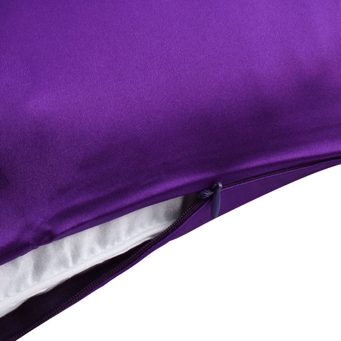 Unique Bargains 1 Piece 100% Silk Pillowcase Purple Standard
