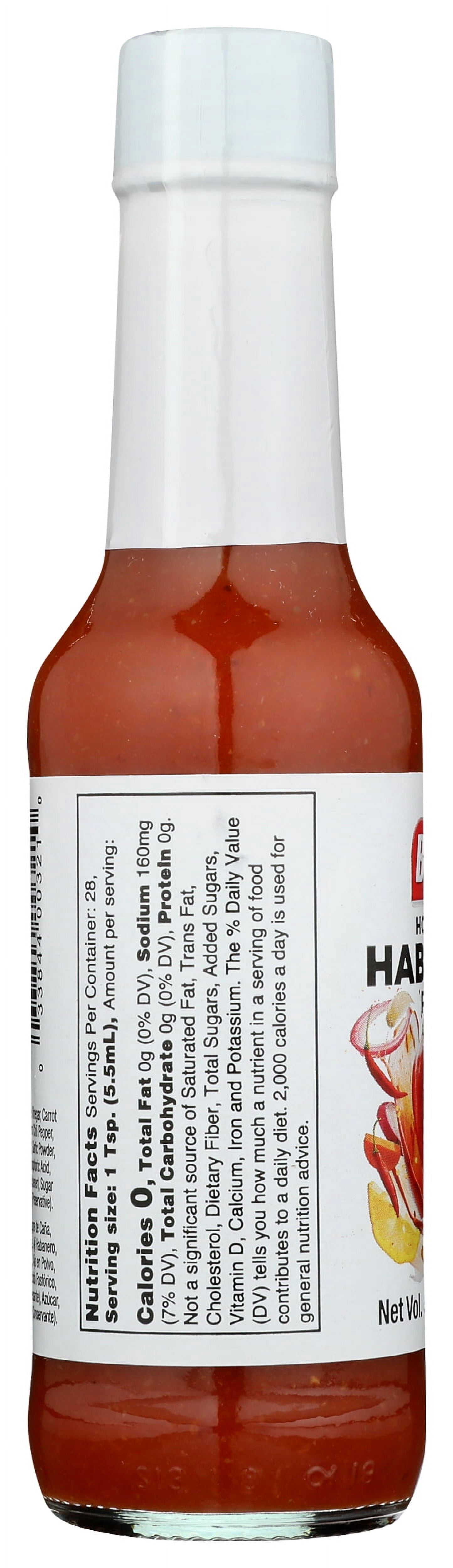 Pack of 12, Badia Habanero Hot Sauce, 5.2 oz