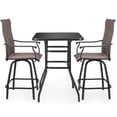 thumbnail image 7 of Sour Citrus 3-Piece Bar Table and Chairs Set Outdoor Bar Set with All Weather Textilene Bar Stools and Bar Height Table for Deck, Poolside, Garden, Porch, 7 of 7