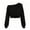 A-Black131, variant on Girls Off The Shoulder Crop Tops Asymmetrical Long Sleeve Solid Color T Shirt Spring Summer Basic Tee For Kids Teens 7-16Y Versatile Top