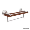 thumbnail image 3 of Que New Collection IPE Ironwood Shelf with Gallery Rail and Towel Bar - Satin Nickel / 16 Inch, 3 of 5