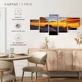 thumbnail image 4 of Elephant Stock Haleakala Sea Of Clouds Wall Art - Horizontal Multi Panel Canvas - 5 Pieceliving Room Wall Decor - Photography Nature Multi Panel - Yellow And Orange Decor - 80" x 36", 4 of 4