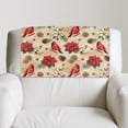 thumbnail image 2 of TSOVTHRID Cardinal Poinsettia Pinecone Print Headrest Covers for Recliners Non Slip Sofa Headrest Protector Couch Head Rest Covers for Home Office Christmas Decoration 17x27 in, 2 Pieces, 2 of 7