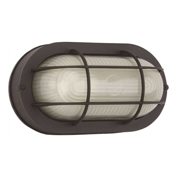 Royal Cove 2496823 Outdoor Oval Wall Lantern, Black, 8- .25 x 4-0.75 in., Uses 60-watt Medium Base Lamp