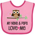 thumbnail image 3 of Inktastic Nana and Papa Love Me Baby Girl Girls Baby Bib, 3 of 4