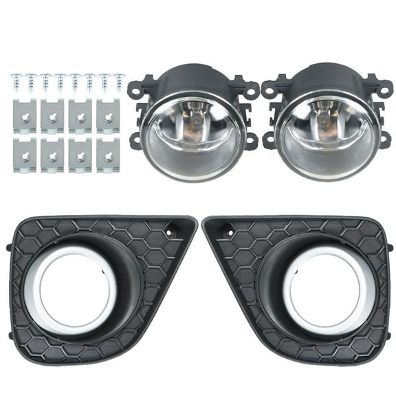 munirater 2Pcs Fog Lights Assembly Replacement for 2013-2015 Honda Accord Coupe Clear Lens with Bulbs and Bezels Driving Fog Light Left Right Side