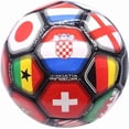 thumbnail image 2 of Country Flags Soccer Ball Size 5, World Club National Teams, Flag Soccer Ball - Black, 2 of 4