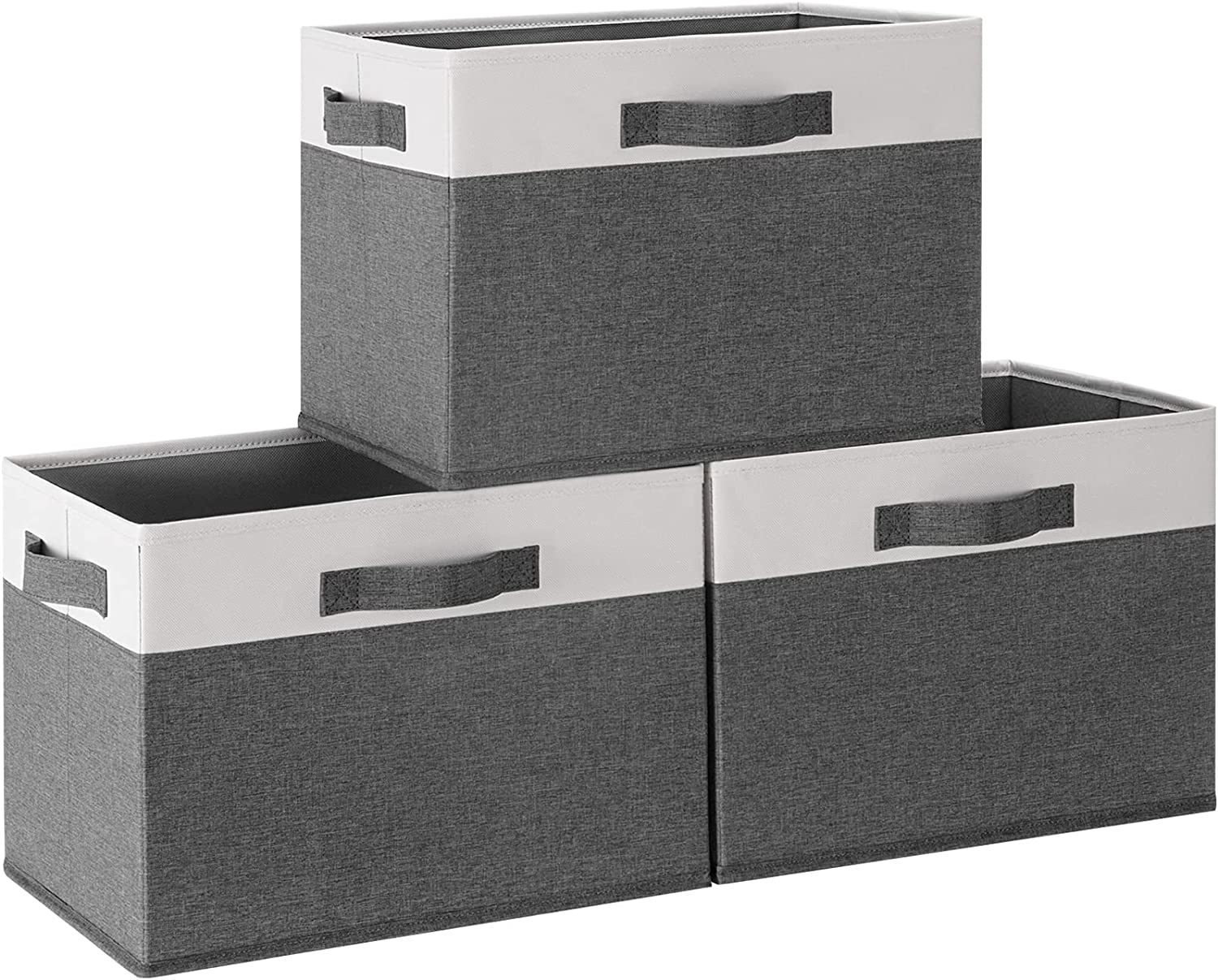 Storage Bins [3Pack] Large Foldable Storage Baskets for Shelves