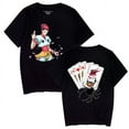 thumbnail image 2 of HUNTER × HUNTER Short Sleeve Hisoka T-Shirt Round Neck Summer Black & White Top, 2 of 5