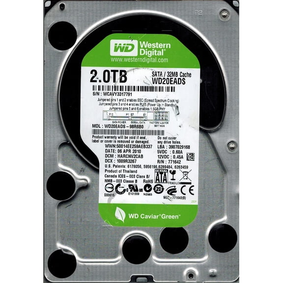 Western Digital WD20EADS-98R6B0 2TB DCM: HARCNV2CAB