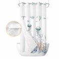 thumbnail image 2 of Coastal Jellyfish No Hook Shower Curtain Waterproof,Bathroom Curtains with Snap in Liners and See Through Top Window,Ocean Nautical Starfish Coral Seaweed Hotel Bathtub Curtains Shower 54"Wx78"L, 2 of 8