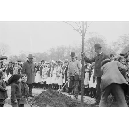 Planting of trees Arbor Day NY Public School #4 173rd St & Fulton Ave New York Poster (Best Public Schools In New York)