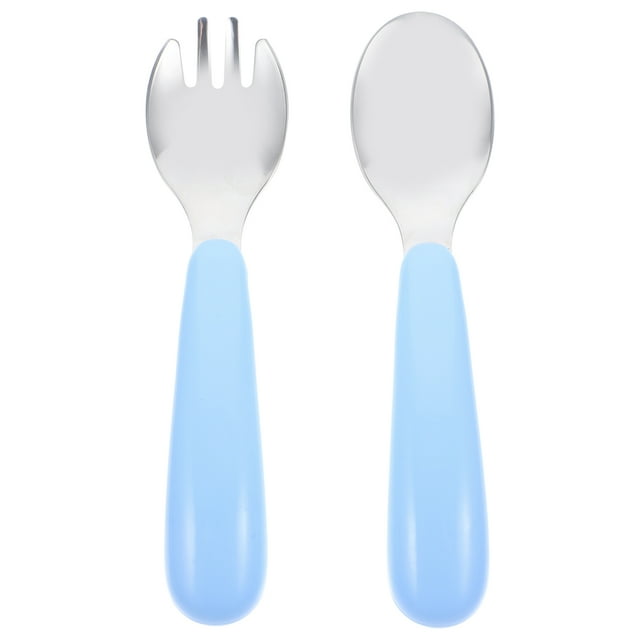 1 Set of Children Fork Spoon Kids Dining Tableware for Home Children Eating Gadget