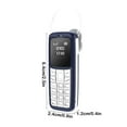 thumbnail image 3 of Doublel 2-in-1 Mini Flip Phone with Bluetooth Headset – Dual SIM, Ultra Compact Keypad Mobile, Hands-Free Calling, Portable Travel/Emergency Phone for Seniors & Outdoor Use (Blue), 3 of 6