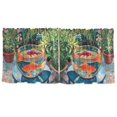 thumbnail image 7 of Yayeee Kitchen Curtains Tier Set of 2 Light Filtering 57"x36" Over Sink Window Panels, Art Goldfish Bowl, 7 of 7