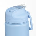 thumbnail image 2 of Mainstays 24 fl oz Blue Essence Solid Print Insulated Stainless Steel Water Bottle with Flip-Top Lid, 2 of 9