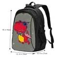 thumbnail image 5 of Wukai Dinosaur Super Hero Cartoon Travel Laptop Backpack: Business Water-Resistant Bag with USB Charging Port, Ideal College Backpack for Men & Women, 5 of 6