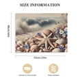 thumbnail image 3 of PIKWEEK Beach Seashell Bathroom Wall Art Coastal Floral Pictures Wall Decor Flower Starfish Canvas Painting Modern Home Decorations Artwork for Bedroom Living Room Office  16*12inch/20*16inch, 3 of 6