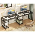 thumbnail image 1 of Escritorio L para Computadora, Duradero con Almacenamiento, para Home Office Pinmoco D31BLK, 1 of 7
