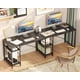 thumbnail image 1 of Escritorio L para Computadora, Duradero con Almacenamiento, para Home Office Pinmoco D31BLK, 1 of 7
