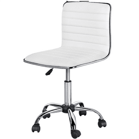 Walnew Task Chair Desk Chair Mid Back Armless Vanity Chair Swivel