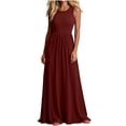 thumbnail image 3 of Ihhxva Dress for Women Sleeveless Maxi Loose Fit with Pockets Long Green Casual Evening Out S-2XL, 3 of 9