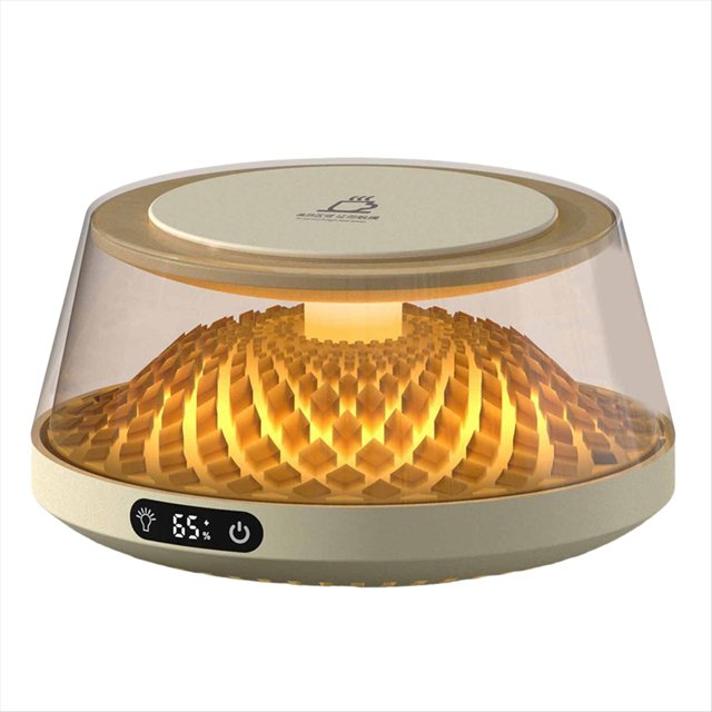 Coffee Cup Heater, Desk Coffee Heater, Electric Heater with Ambient Light, Beverage Milk Tea Heating Tray Creamy White,1 x coffee cup warmer,Creamy White