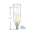 thumbnail image 6 of Luxrite 4W E12 Vintage Candelabra Dimmable LED Light Bulbs, 40W Equivalent 400 Lumens, 5000K Bright White, Flame Tip, 6-Pack, 6 of 7