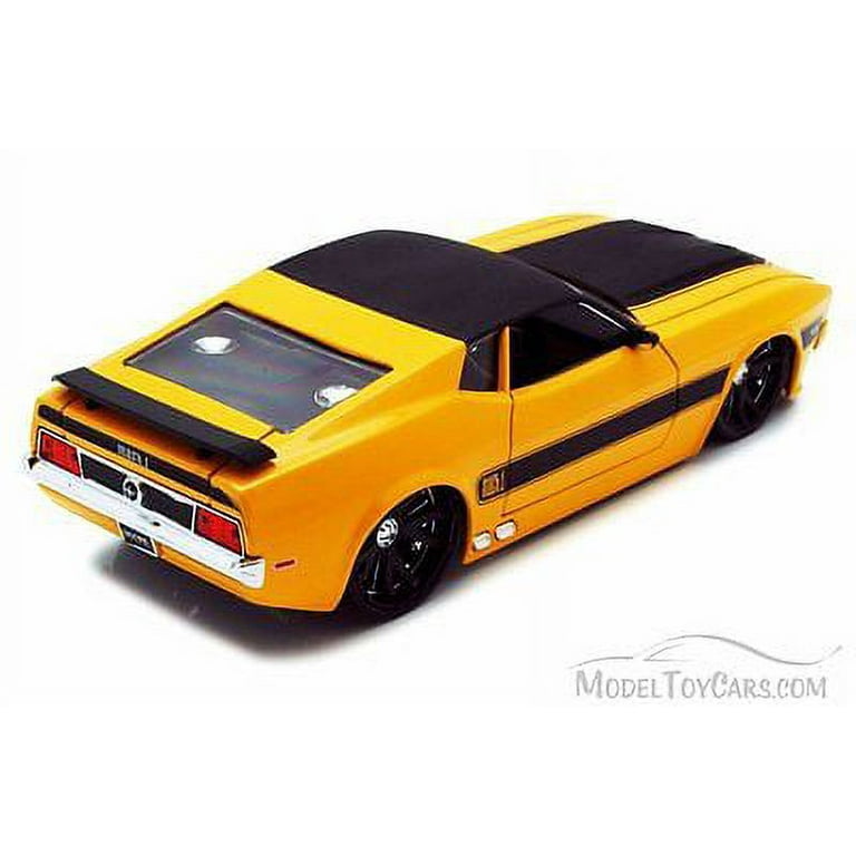 1973 Ford Mustang Mach 1 Yellow 1/24 Diecast Car Model by