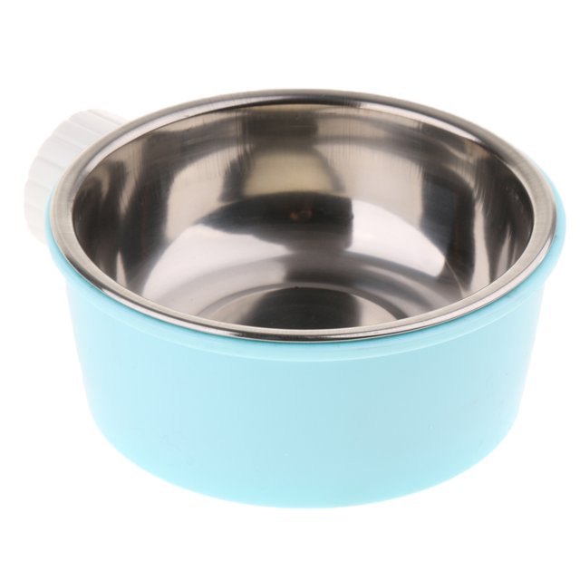 3 colores Pet Bird Parrot Lovebird Feeding Bowl Desmontable Extraíble Azul jinwen Comedero para perros
