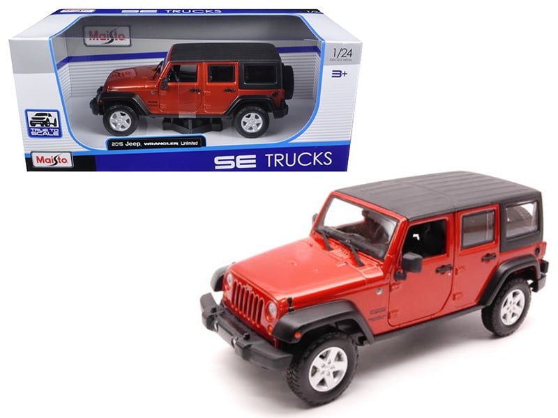 Details about   NEW MAISTO 1:18 Diecast Model Car 2014 Wrangler Willy's Jeep in Yellow 