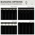 thumbnail image 4 of Galenzoov 40*102 inch 2 Panels Pinch Pleated Velvet Curtains for Home, Blackout Heat Blocking Window Curtains with Hooks for Bedroom,Living room,Office,Black, 4 of 9