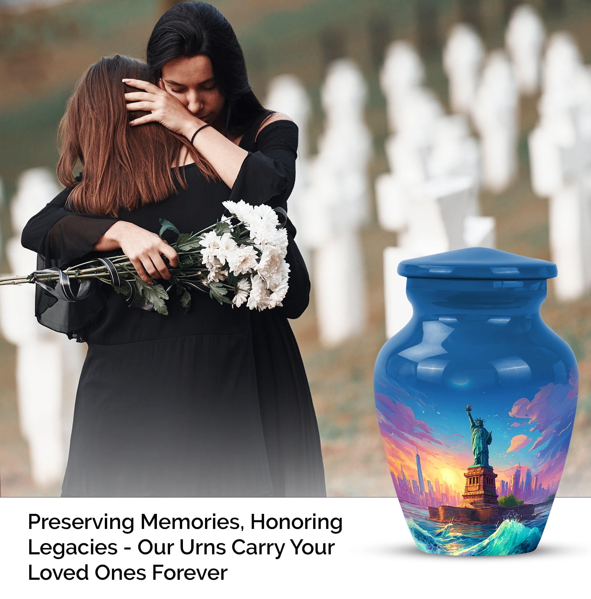 Mini Liberty Keepsake Urn, Mini Urns For Human Ashes, Keepsake Urns For Human Ash, Burial Urns For Adult Human Ashes, Size 3 Inch Pack Of 4