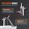 thumbnail image 5 of VEVOR Freestanding Bathtub Faucet, Floor Mount, Freestanding Tub Filler, Shower Mixer Taps, Two Water Modes, 360° Swivel Spout, for Bathing & Showering Pet Bathing Cleaning Drains Toilet Flushing, 5 of 7