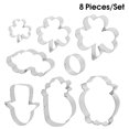 thumbnail image 4 of Cookie Cutters Stamper 8 Pièces Forme Fondant Moule en Acier Inoxydable Bricolage Outils Multi Motifs Pâte Biscuits Cuisson Parties à Thème Ensemble de Jour de St.Patrick, 4 of 5