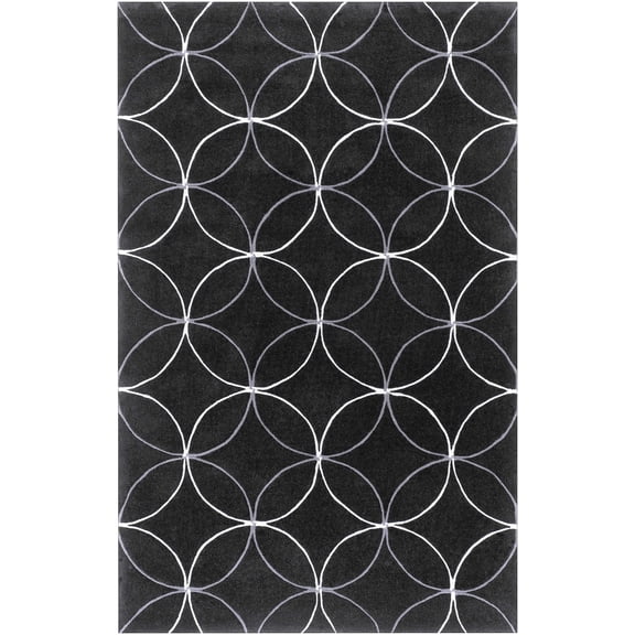 BoutiqueRugs Delano Transitional Area Rug - Black, Charcoal, Light Gray - 8' x 11'