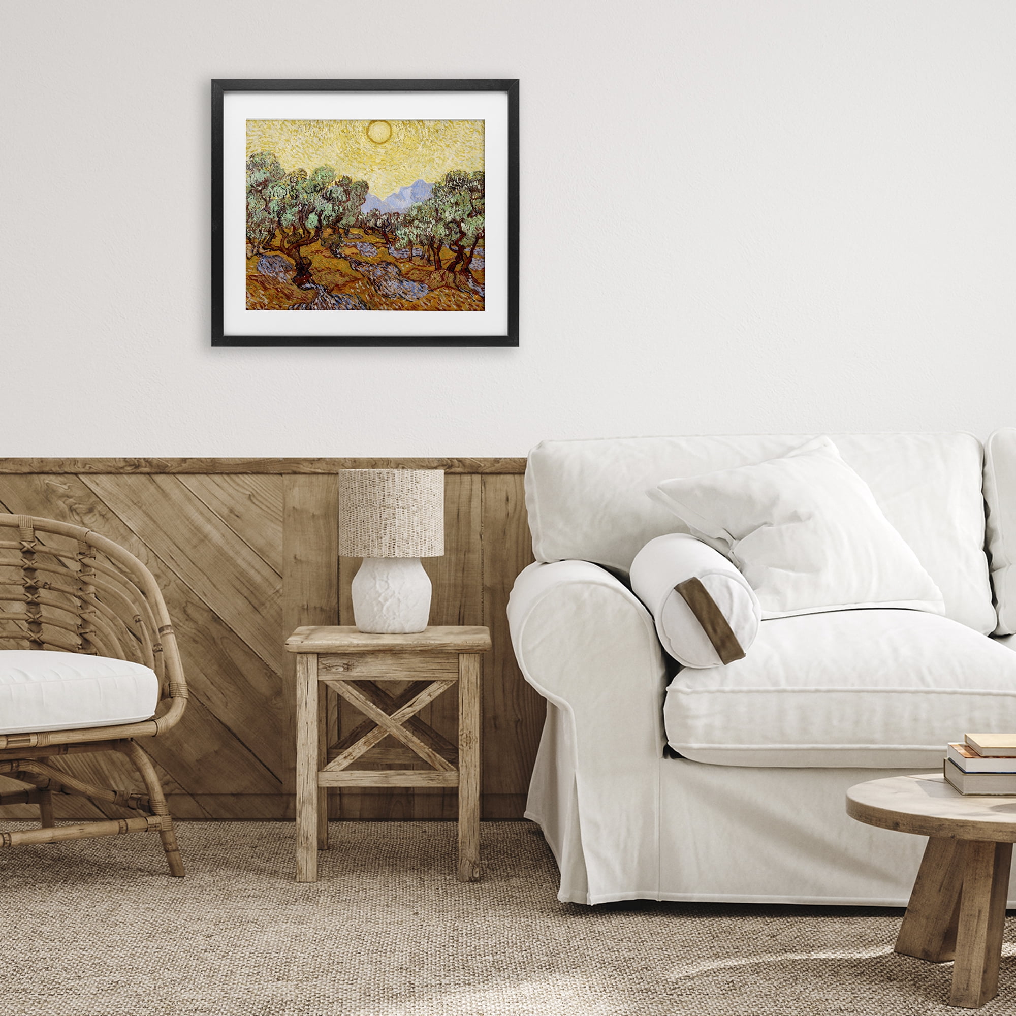 Stupell Industries Olive Trees Van Gogh Black Framed Print Under Glass, design by Vincent Van Gogh