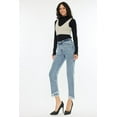 thumbnail image 3 of Kancan Raw Hem High Rise Straight Jeans, 3 of 7