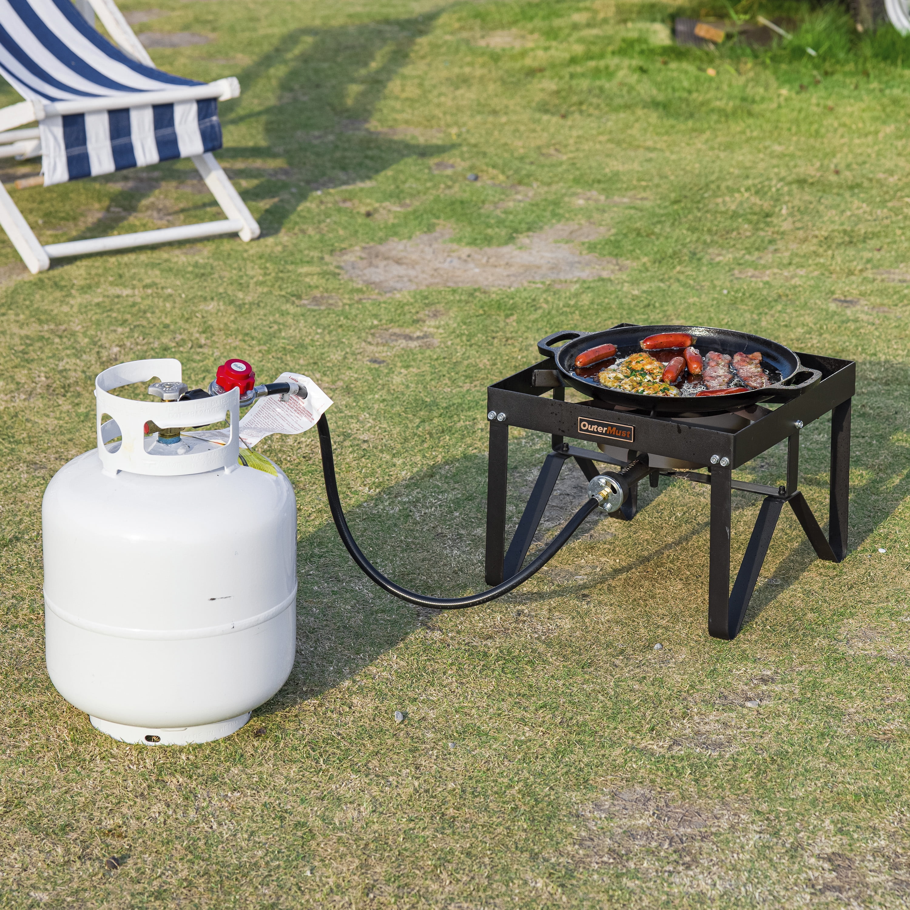 OuterMust Propane Outdoor Cooking Stove 85000 BTU with 10 PSI Regulator for Outdoor Frying Turkey Frying Cooking