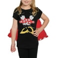 thumbnail image 3 of Disney Minnie Mouse Girls Graphic Tee & Ears Set – 2pc Detachable Cape Outfit, 3 of 8