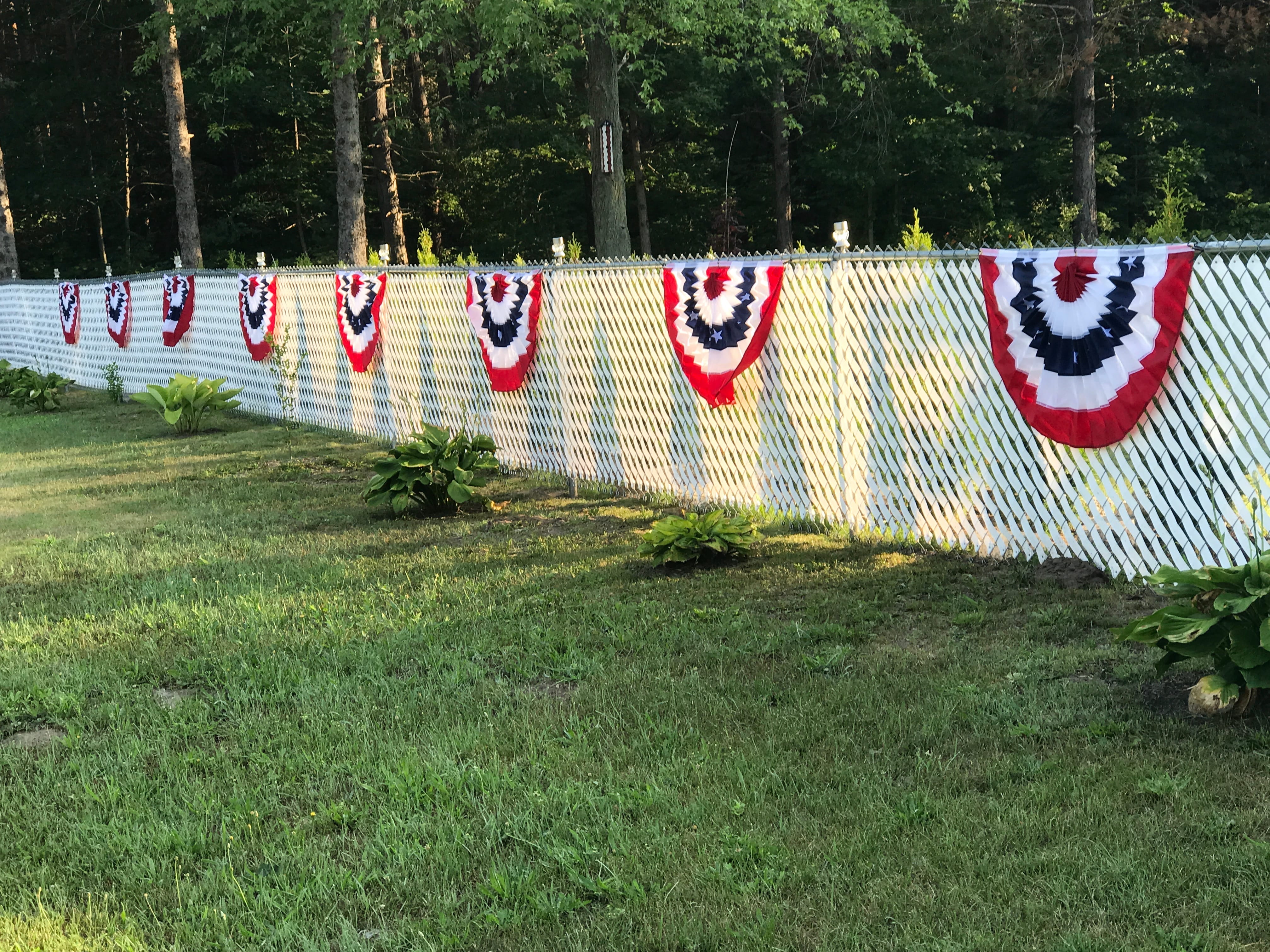 Old Glory Bunting – 1 1/2’ x 3’ Nylon USA Flag Bunting! Embroidered Stars and Stripes Patriotic Pleated Fan Flag Bunting Banner. Pleated Fans Made in the USA! Free Shipping Available!