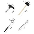 thumbnail image 2 of CIYISON Stainless Steel Coconut Opener Straw and Wooden Handle Rubber Hammer Tools Set, 2 of 15