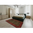 thumbnail image 4 of Ahgly Company Indoor Square Traditional Dark Sienna Brown Persian Area Rugs, 7' Square, 4 of 6