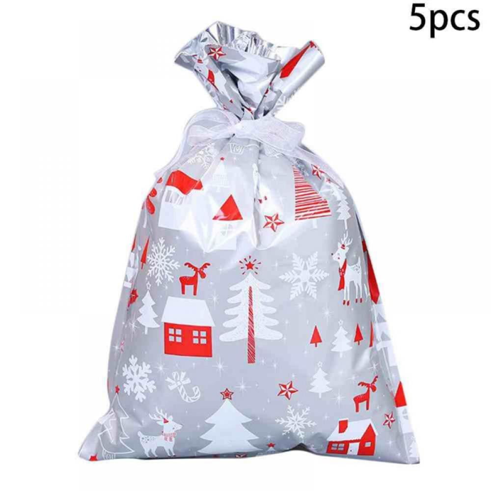 Christmas Candy Bag Christmas Treat Bags Candy Plastic Drawstring Gift