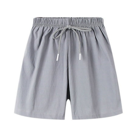 

JAHH Boys Clothes Casual Comfortable Toddler Boy Short Casual Pants Plain Color Fan Sports Lace Up Beach Summer Baby Shorts Harem Sweatpants with Pocket Drawstring(18-24 Months Grey)