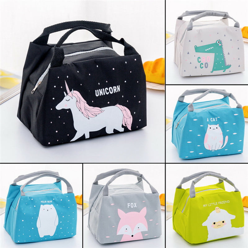 Bento Lunch Box Portable Insulated Thermal Cooler Tote Storage Picnic Pouch Bag