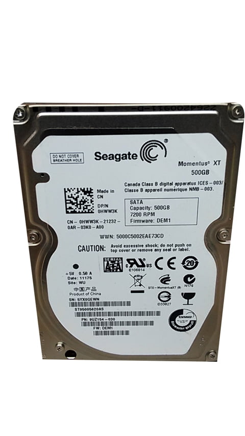 Refurbished Seagate Momentus XT ST95005620AS 500GB 2.5" SATA II Laptop Hard Drive