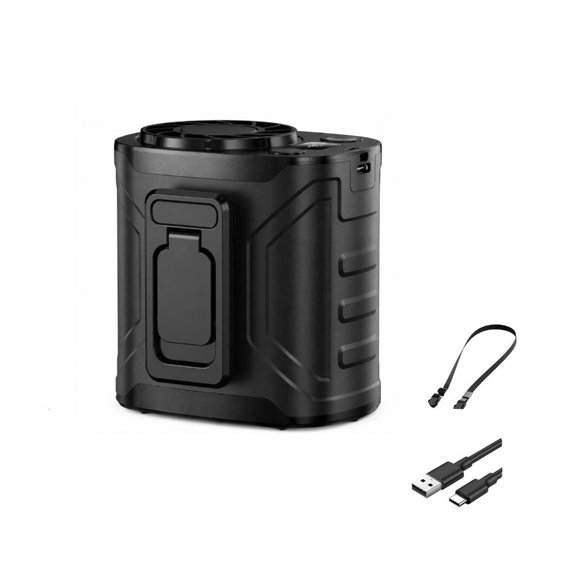 ZELVINN Clip-On Waist Cooling Fan with Abs Housing Adjustable USB Charging Cable Included for Daily Travel Use
